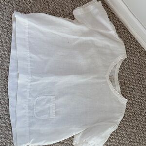 J. Jill Women’s White Short Sleeve linen Tee. In perfect condition-no stains